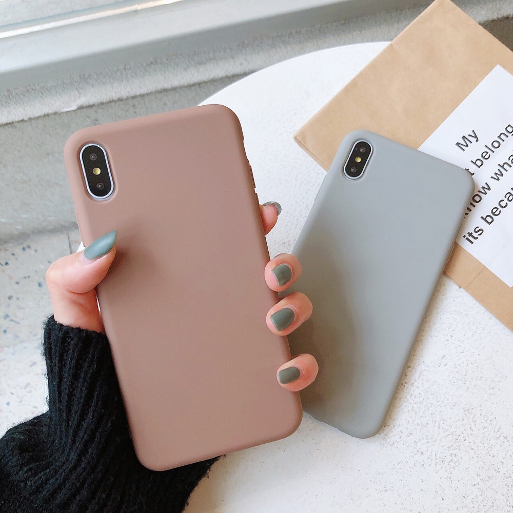 Solid Color Silicone Case for iPhone