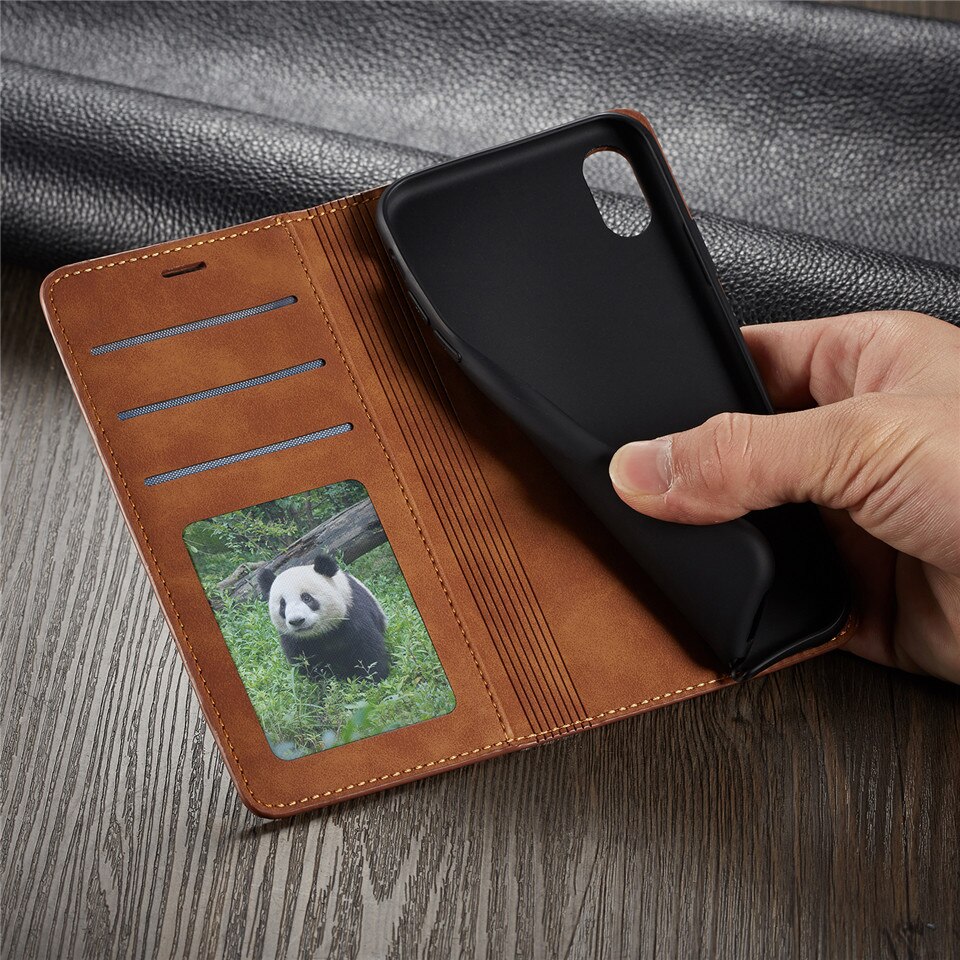 Flip Cover Leather Case for iPhone