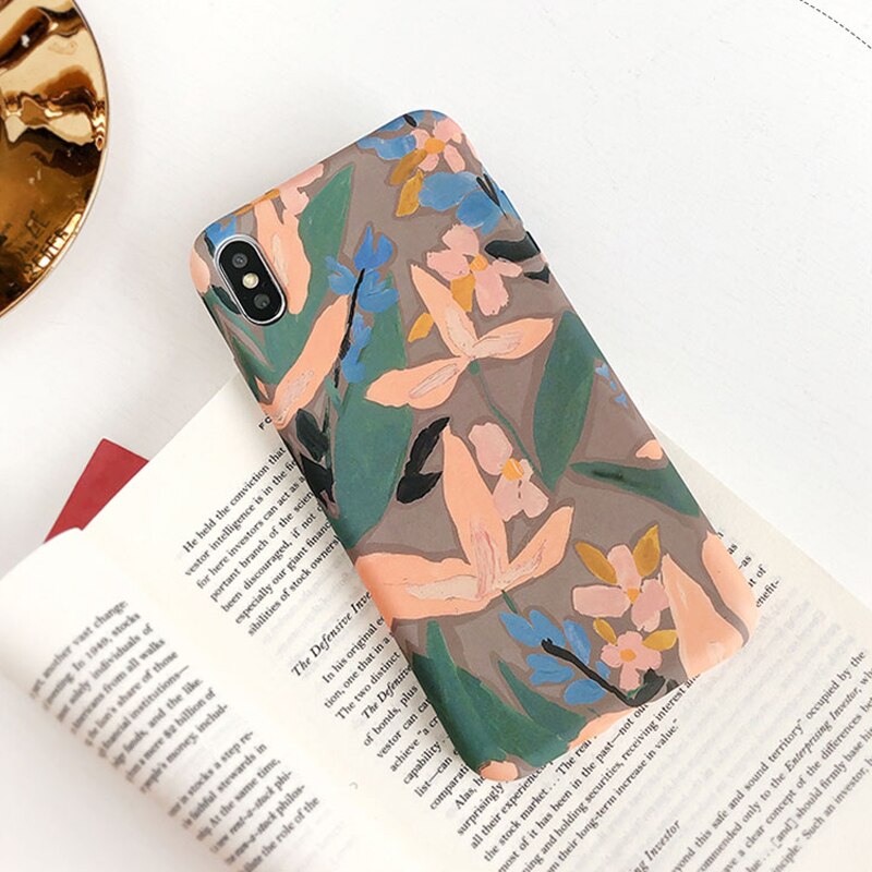 Colorful Flowers Patterned iPhone Case