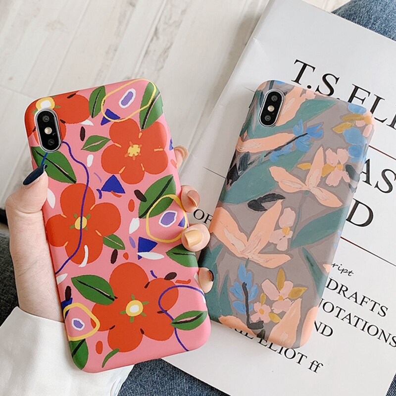 Colorful Flowers Patterned iPhone Case