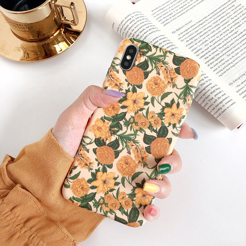 Colorful Flowers Patterned iPhone Case