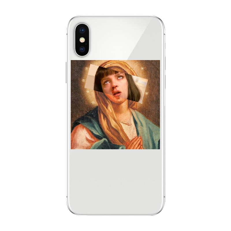 Alternative Statue Art Patterned TPU Soft Phone Case for iPhone