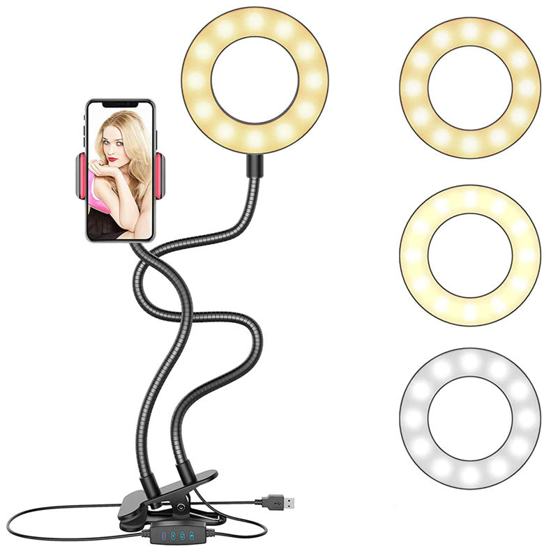 Selfie Ring Light with Flexible Mobile Phone Holder