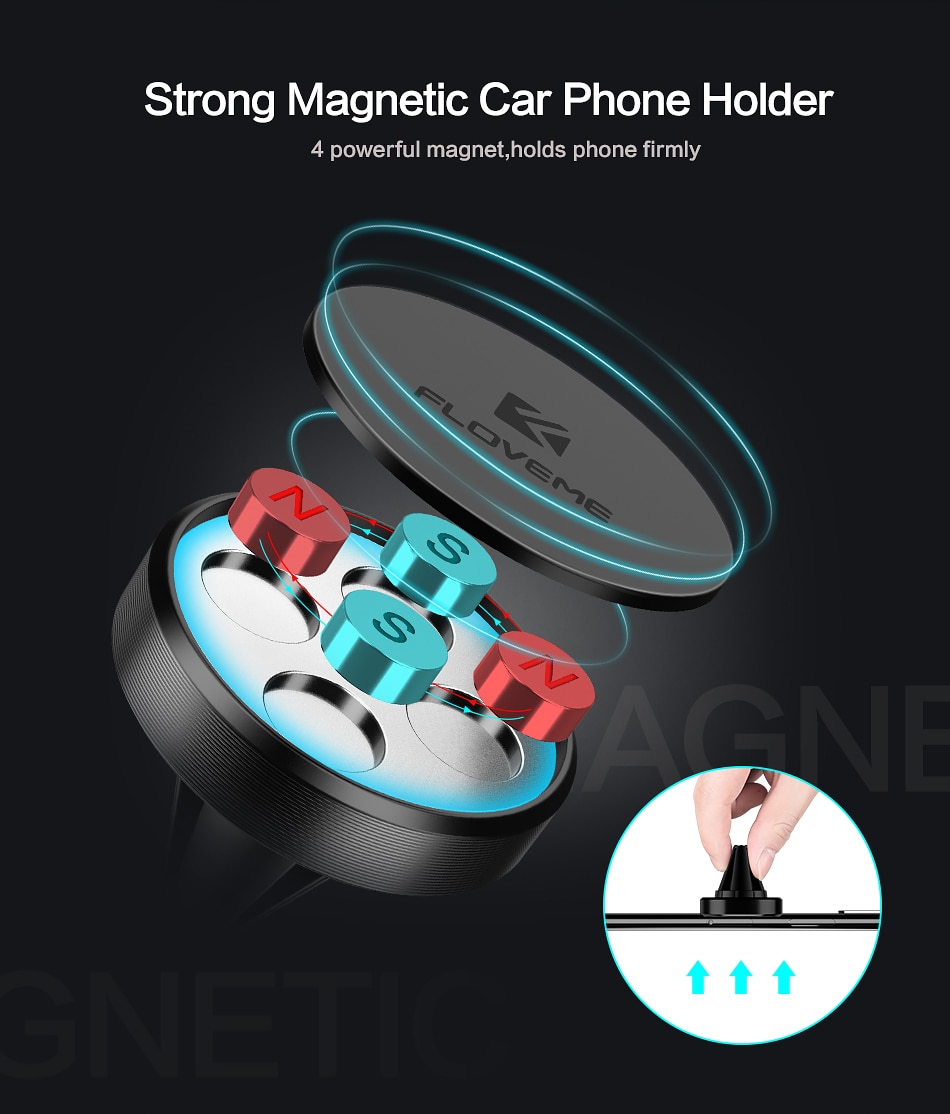 Magnetic Design Air Vent Car Phone Holder