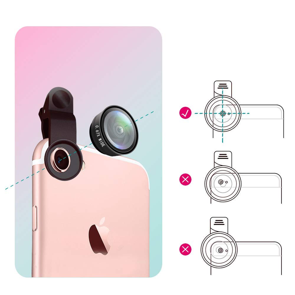 Universal 3 in 1 Wide Angle Lenses for Smartphones