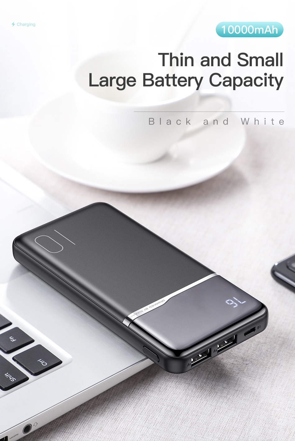 Portable Power Bank with Digital Display