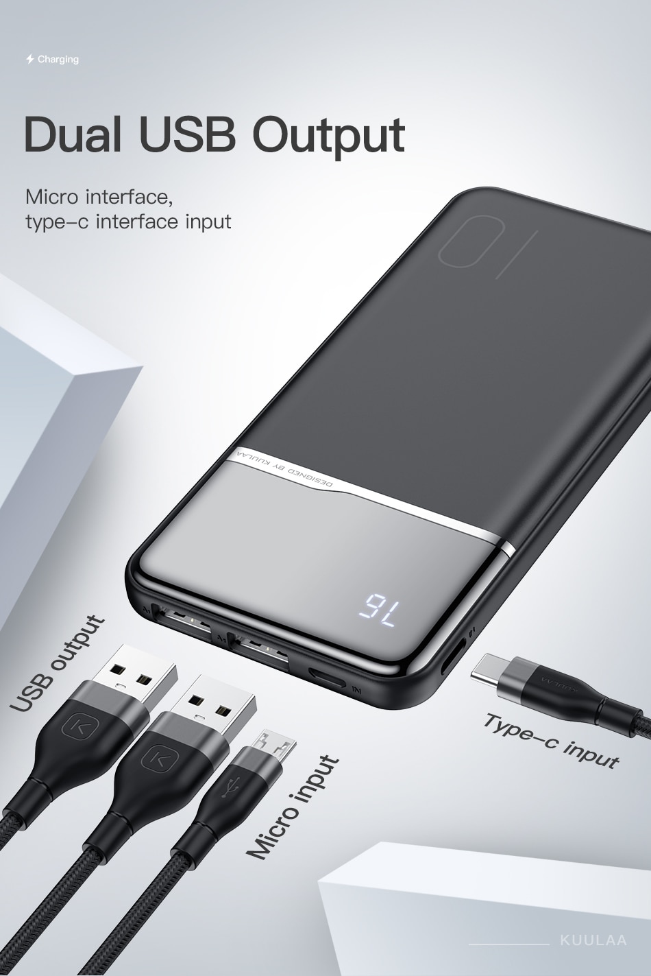 Portable Power Bank with Digital Display