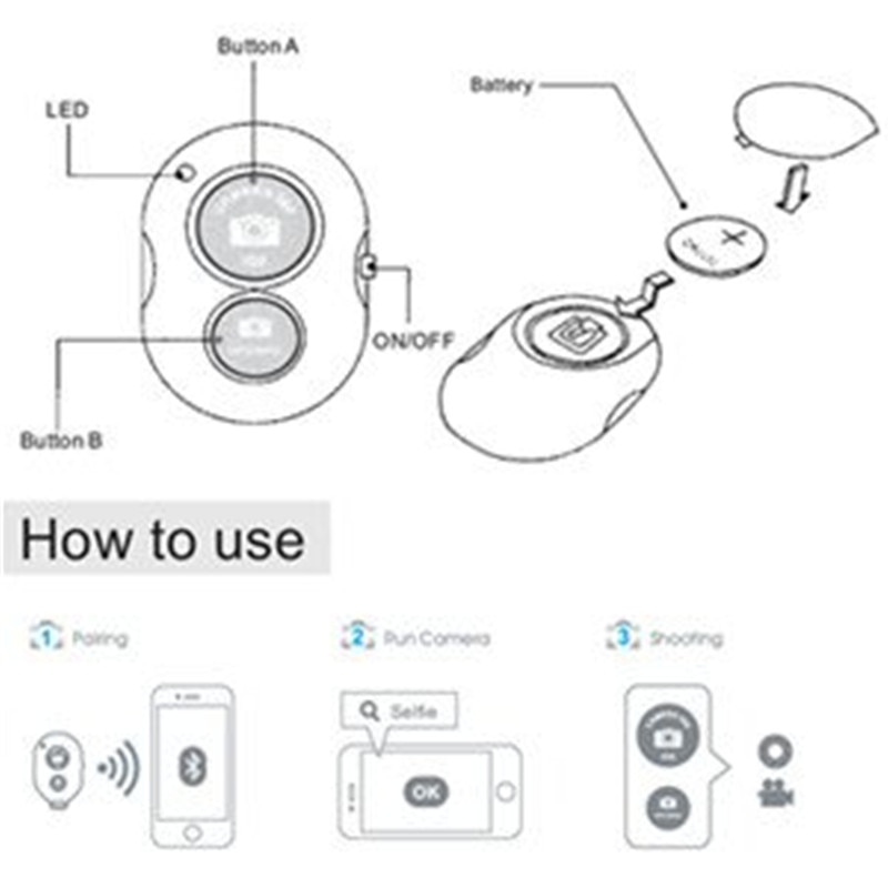 Bluetooth Phone Self Timer Shutter