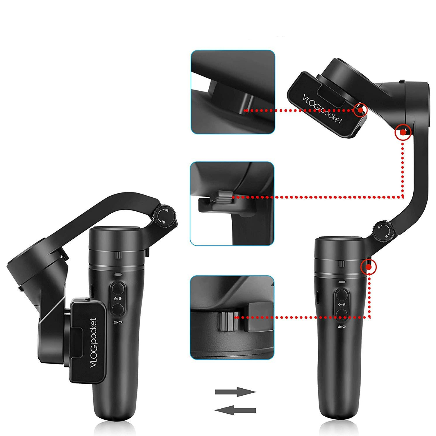 Pocket Sized Foldable Smartphone Gimbal Stabilizer