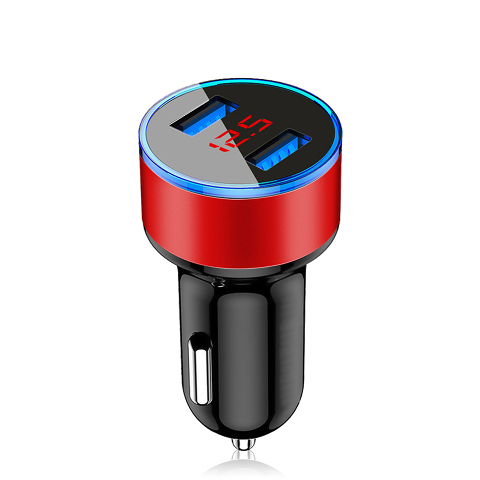 LED Display Dual USB Car Chargers