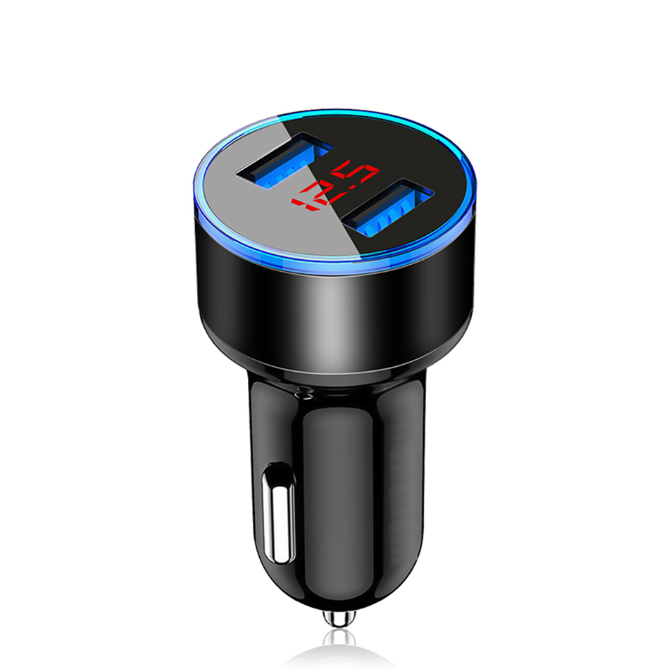 LED Display Dual USB Car Chargers