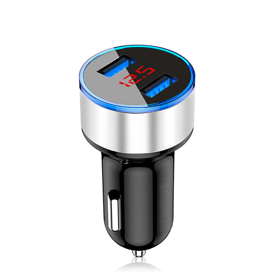 LED Display Dual USB Car Chargers