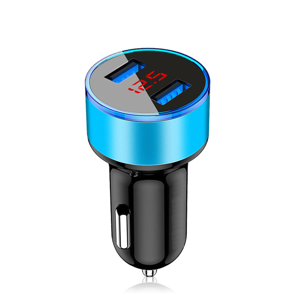 LED Display Dual USB Car Chargers