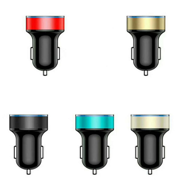 Double USB Car Charger with Display