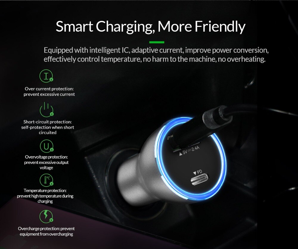 PD 3.0 USB Car Charger