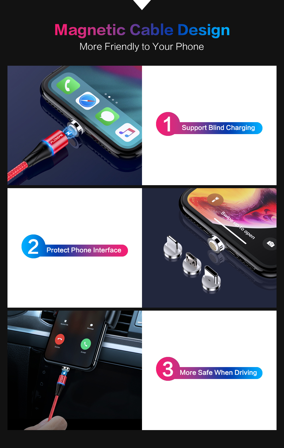 Magnetic Multi Type Phone Charging Cable