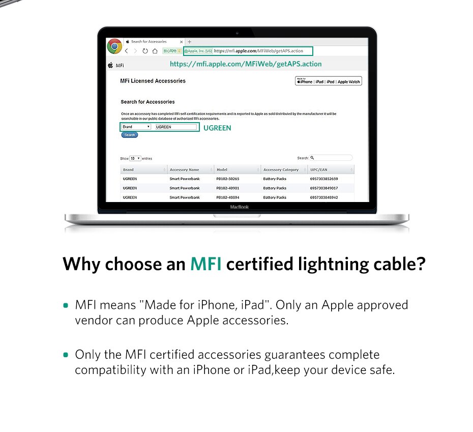 MFi Lightning to 3.5 mm Jack AUX Cable for iPhone