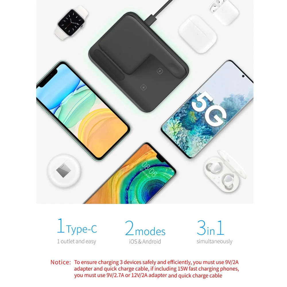 3 in 1Wireless Charger Stand