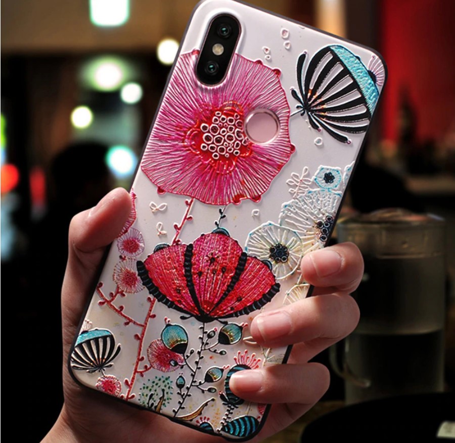 3D Flower Print Case for Xiaomi