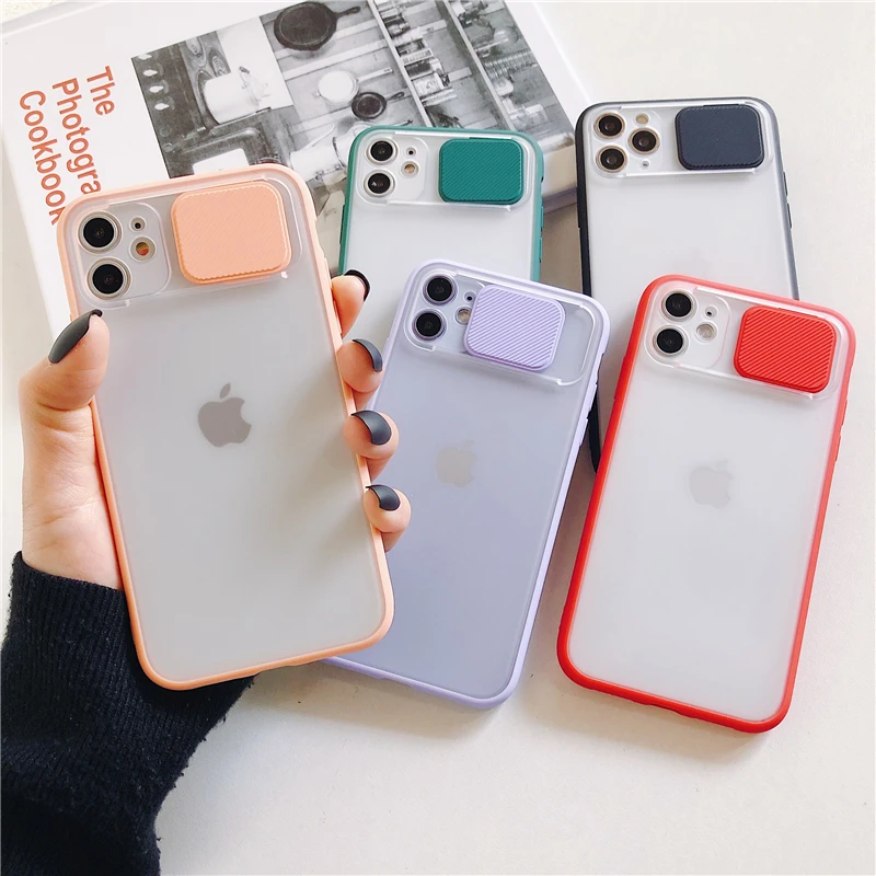 Slide Camera Lens Protection Phone Case for iPhone