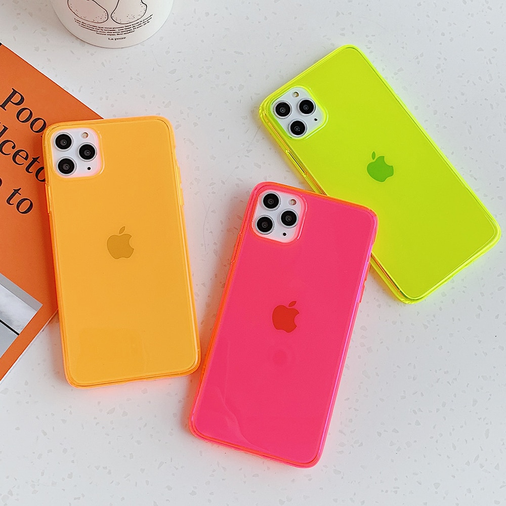 Neon Soft Silicone Phone Case for iPhone