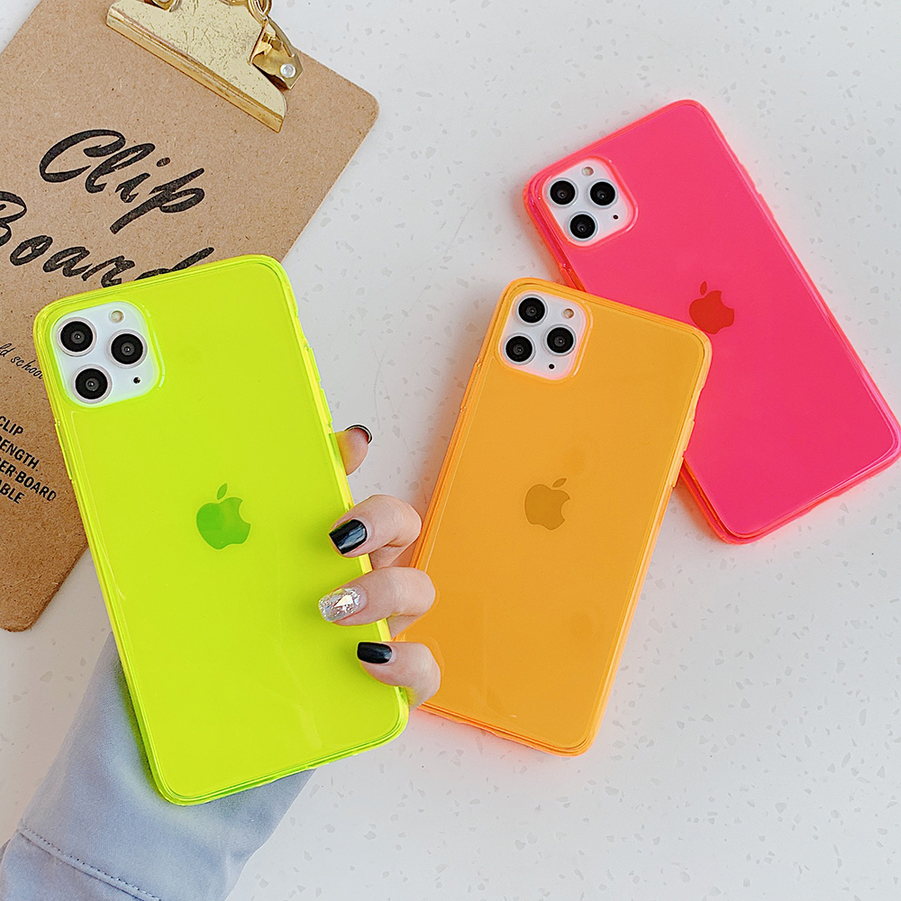 Neon Soft Silicone Phone Case for iPhone