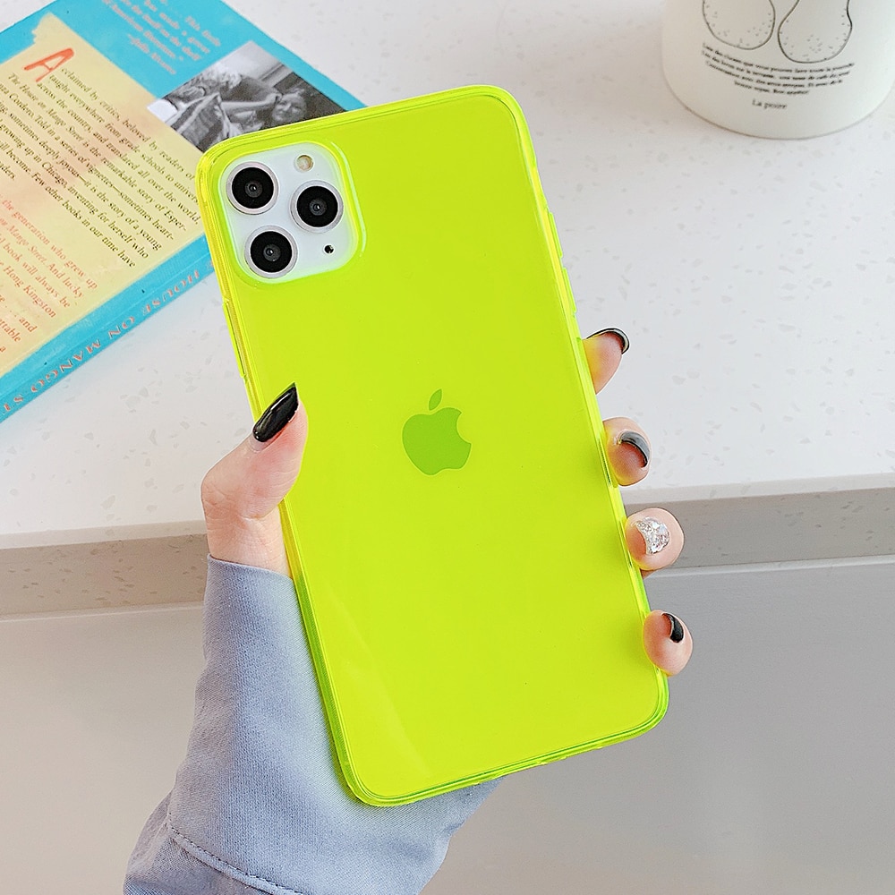 Neon Soft Silicone Phone Case for iPhone