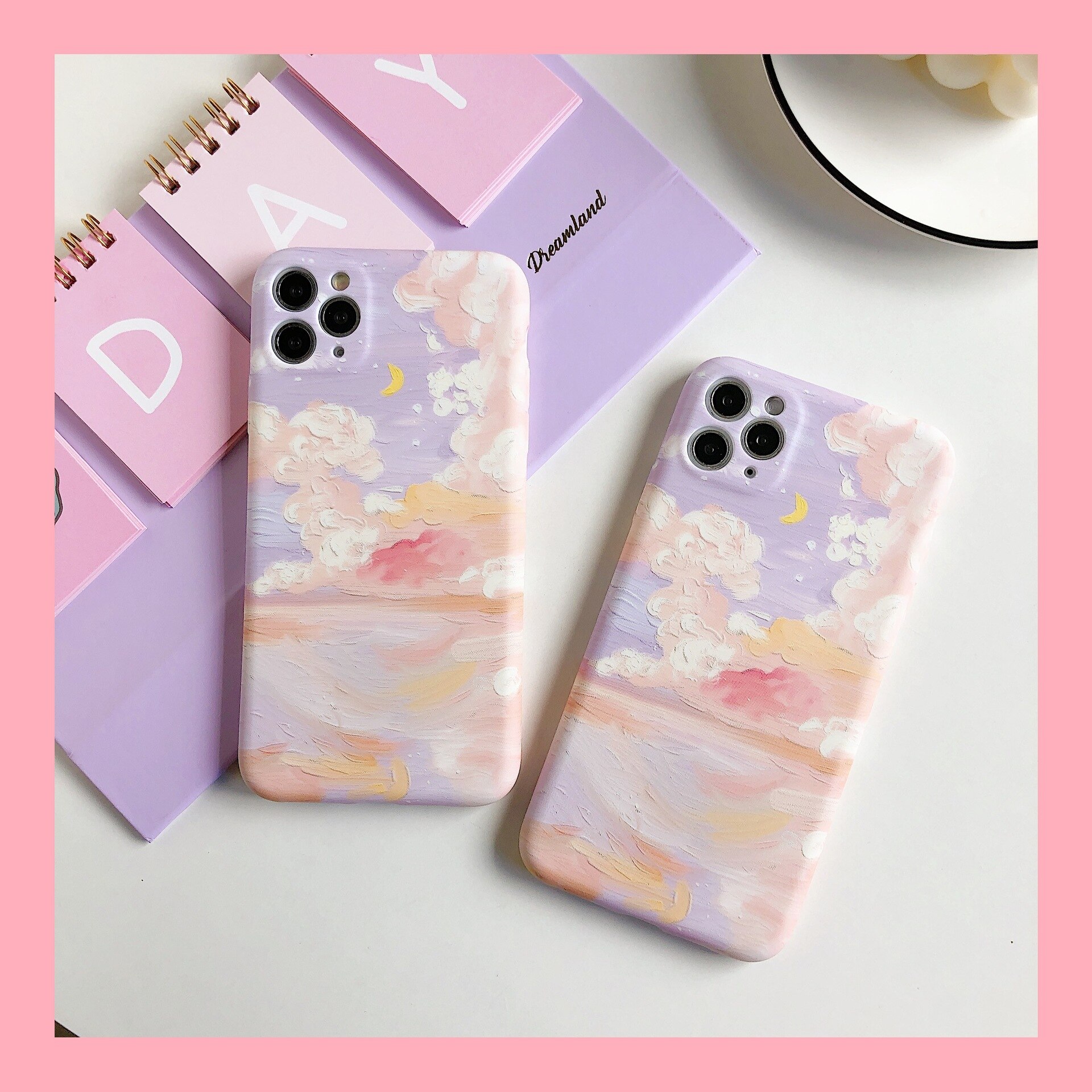 Oil Painting Style Cloud Patterned Phone Case