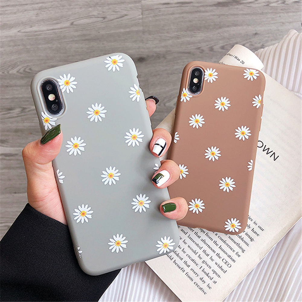 Floral Soft Silicone Phone Case for iPhone