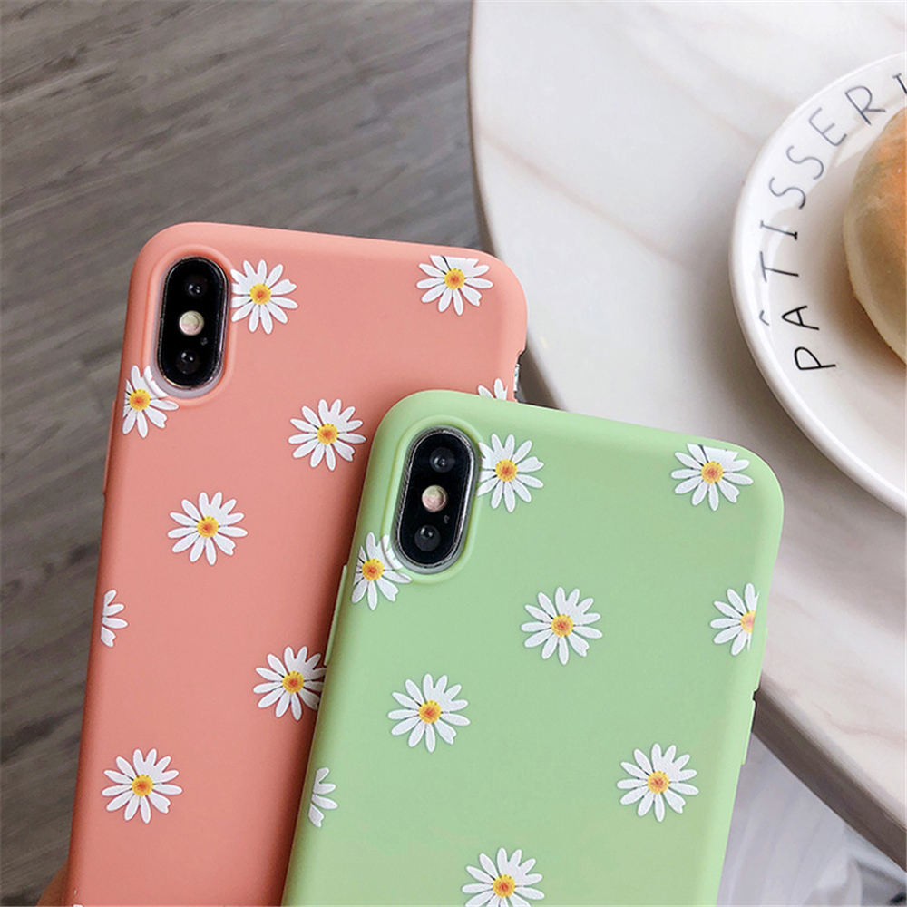 Floral Soft Silicone Phone Case for iPhone