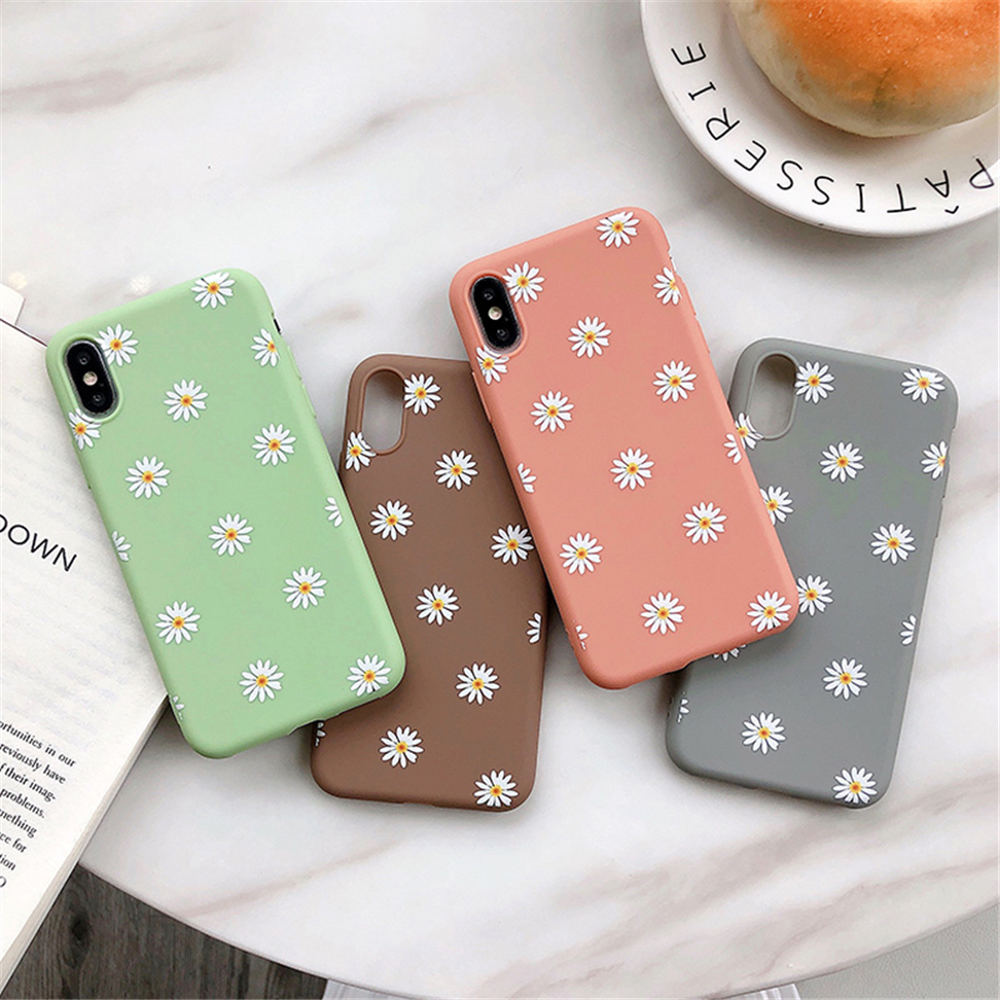 Floral Soft Silicone Phone Case for iPhone