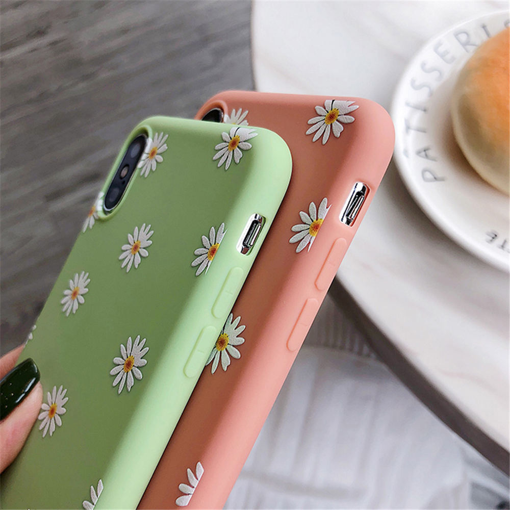 Floral Soft Silicone Phone Case for iPhone