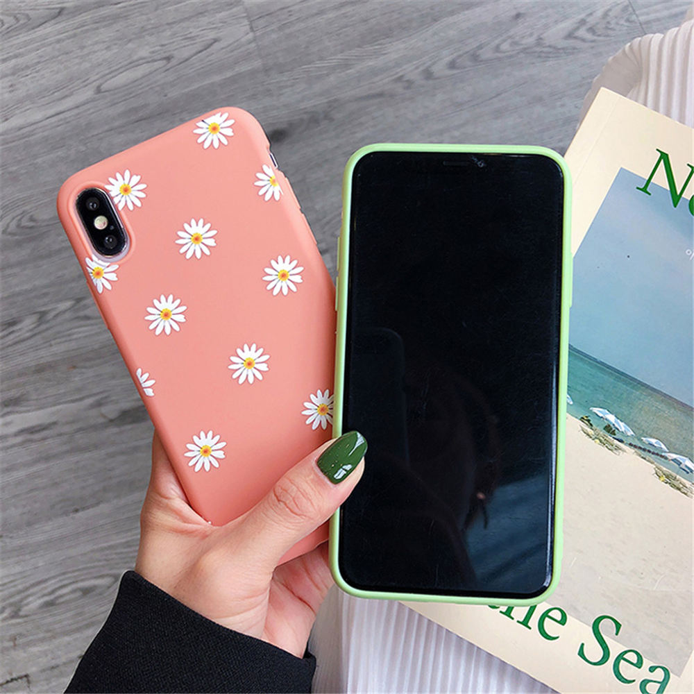 Floral Soft Silicone Phone Case for iPhone